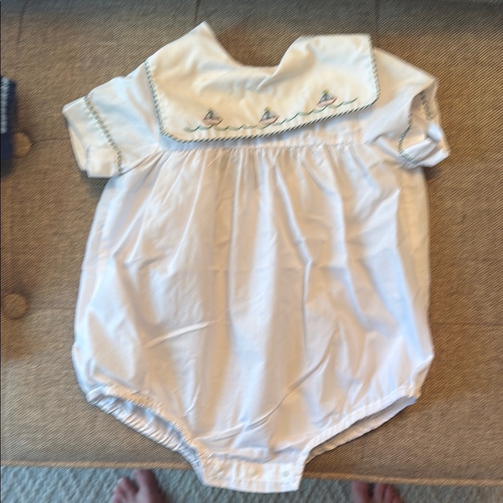 Sir John Baby Romper Bubble with Embroidery
